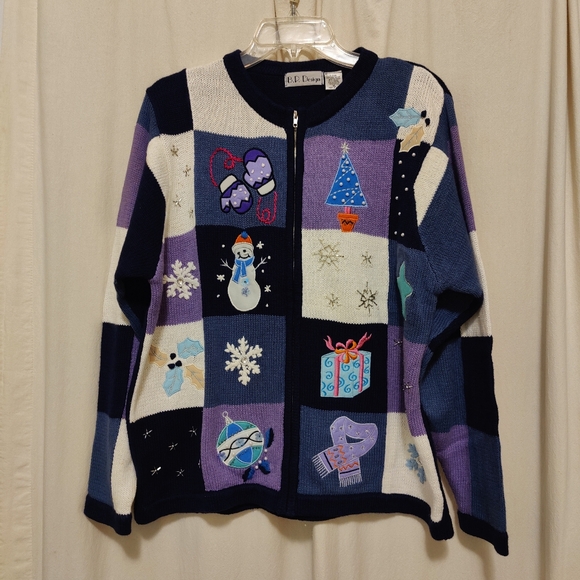 New With Tag Christmas Holiday Sweater By B.P Design, XL - Picture 1 of 12